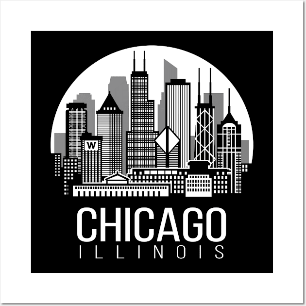 Chicago Illinois Wall Art by ThyShirtProject - Affiliate